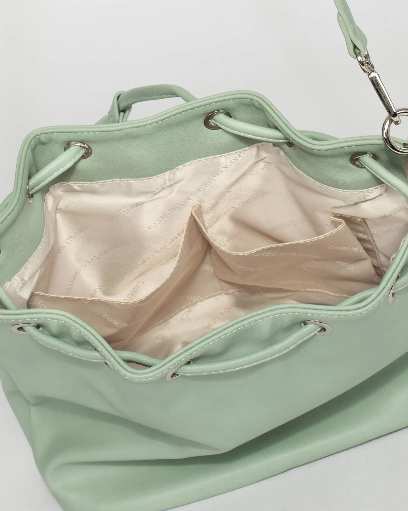 Green Giselle Hardware Bucket Bag