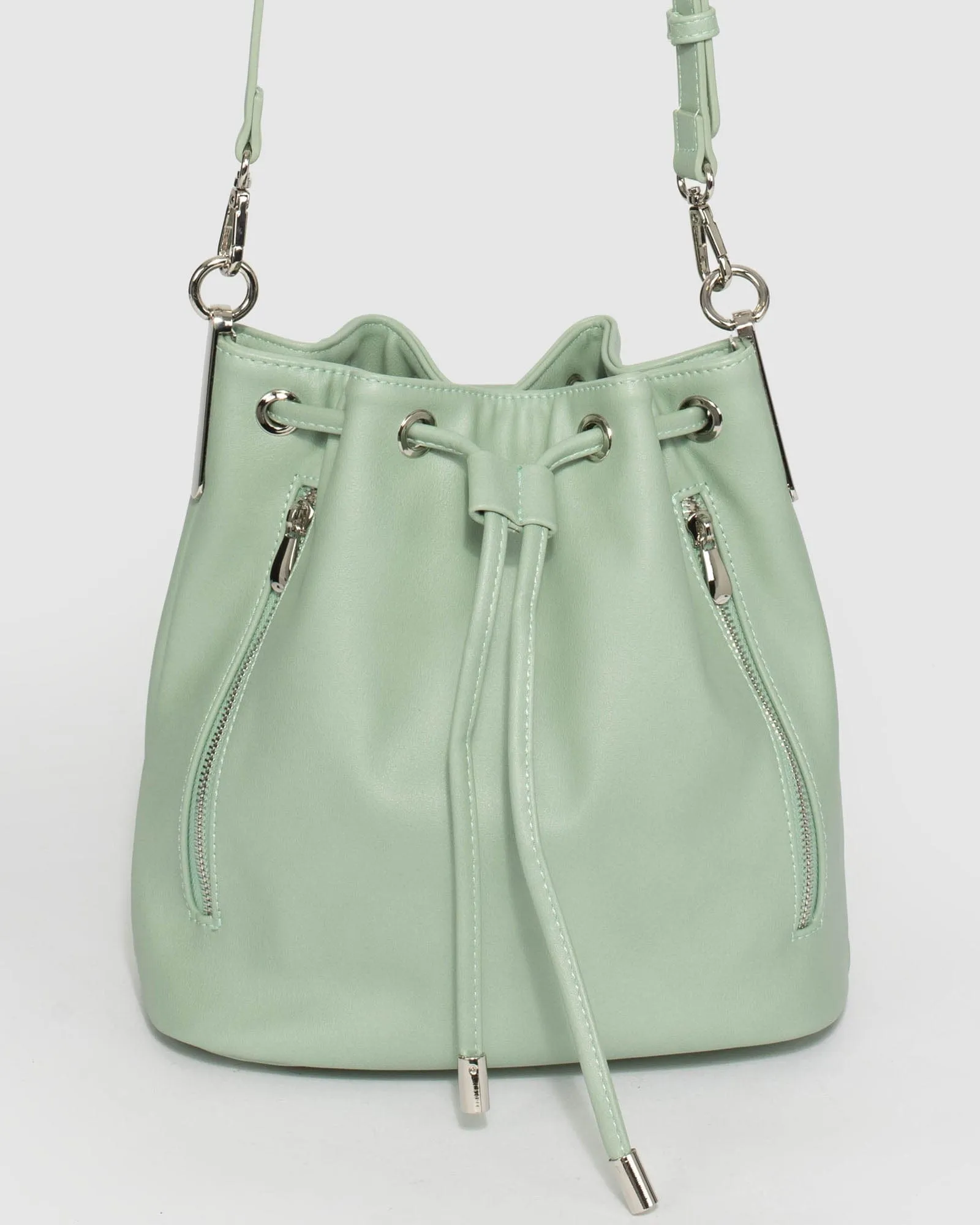 Green Giselle Hardware Bucket Bag