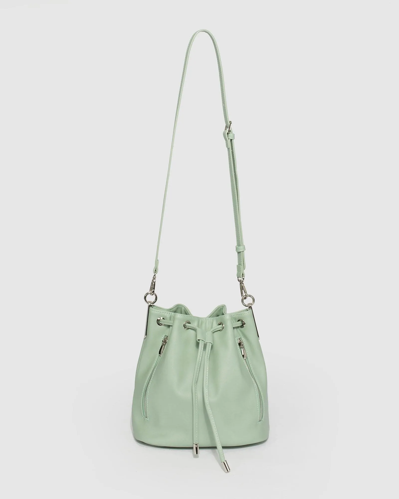 Green Giselle Hardware Bucket Bag