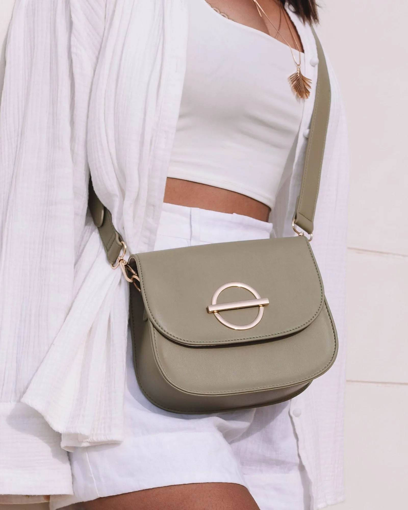 Green Jacie Crossbody Bag