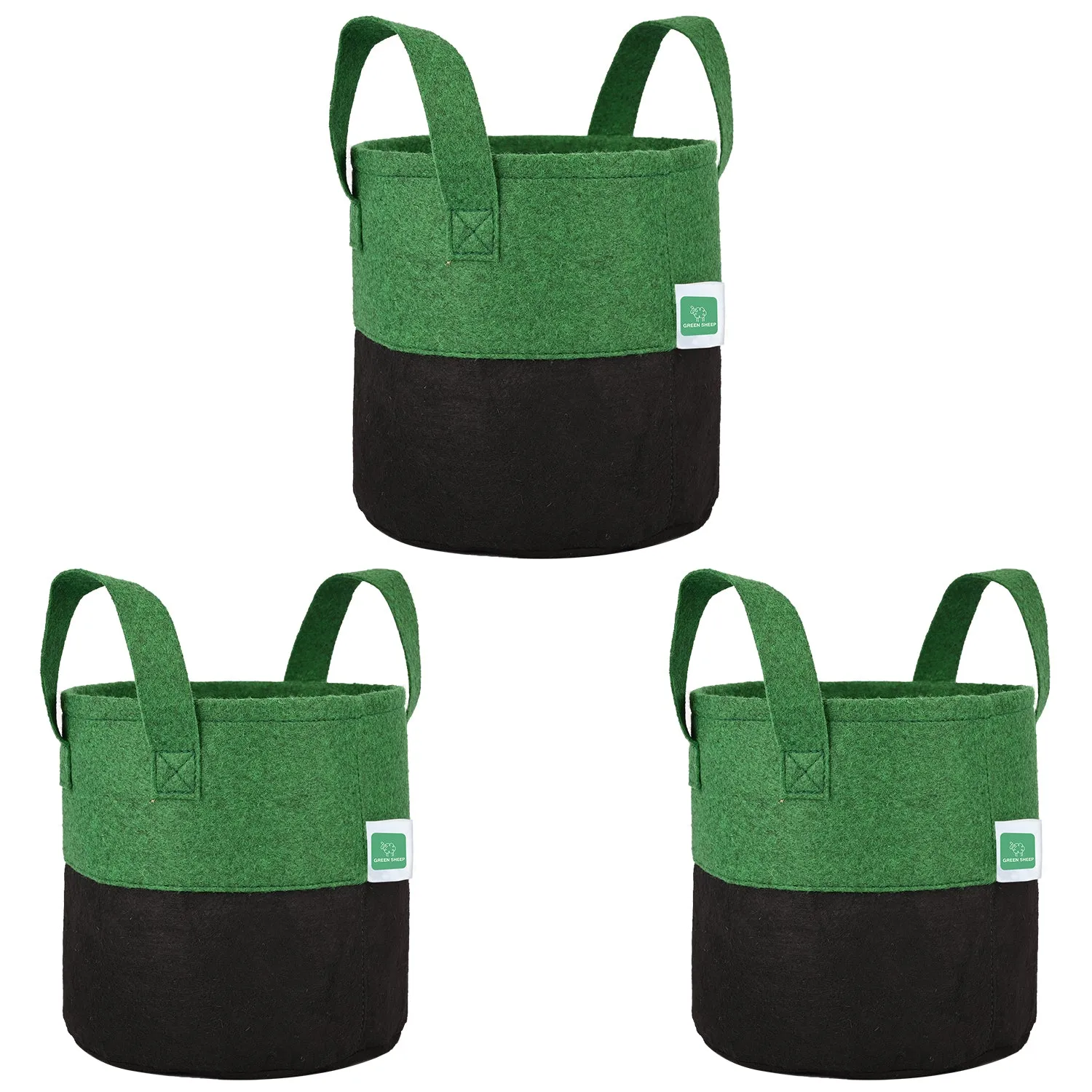 Greensheep Geo Fabric Grow Bags ( Green/ Black )