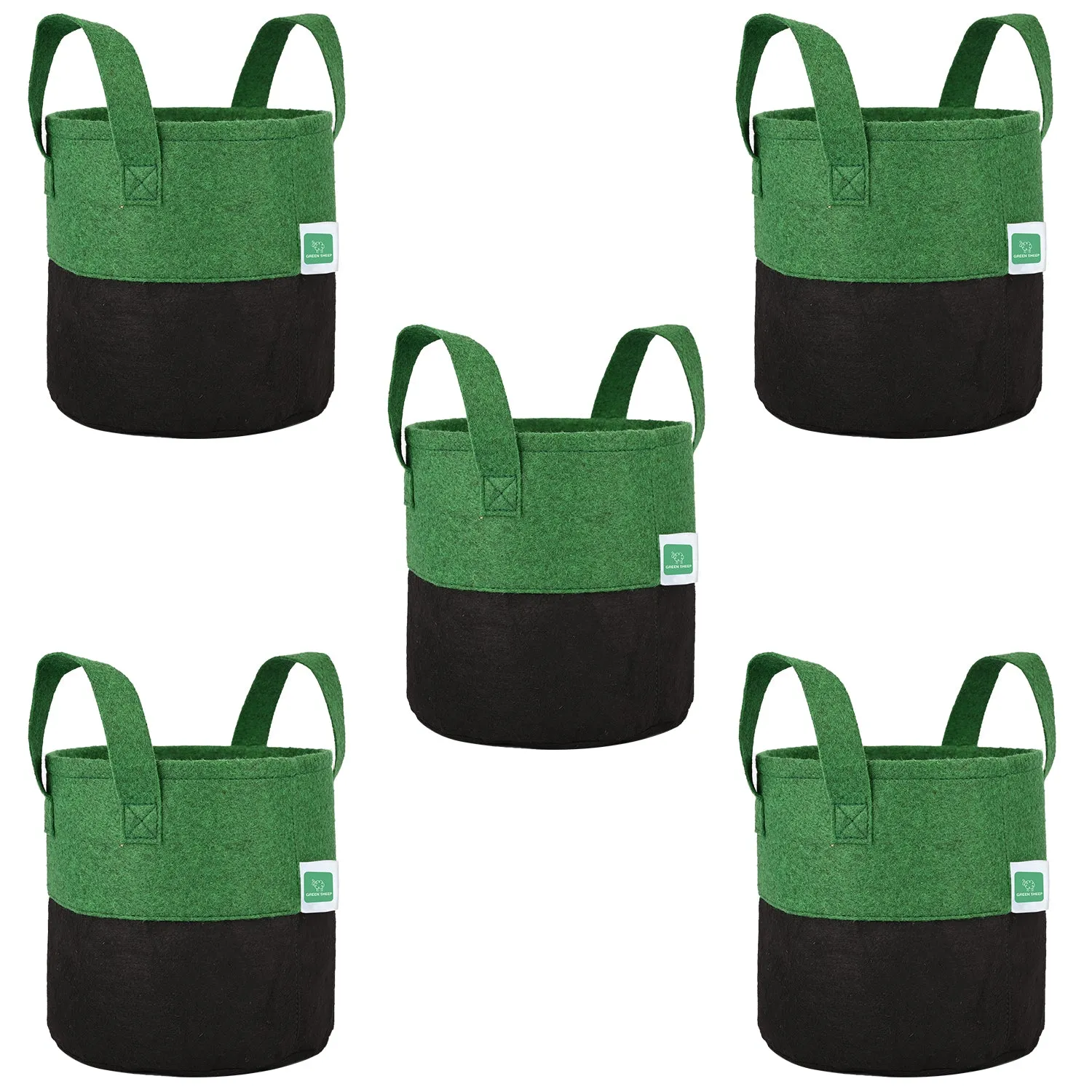 Greensheep Geo Fabric Grow Bags ( Green/ Black )