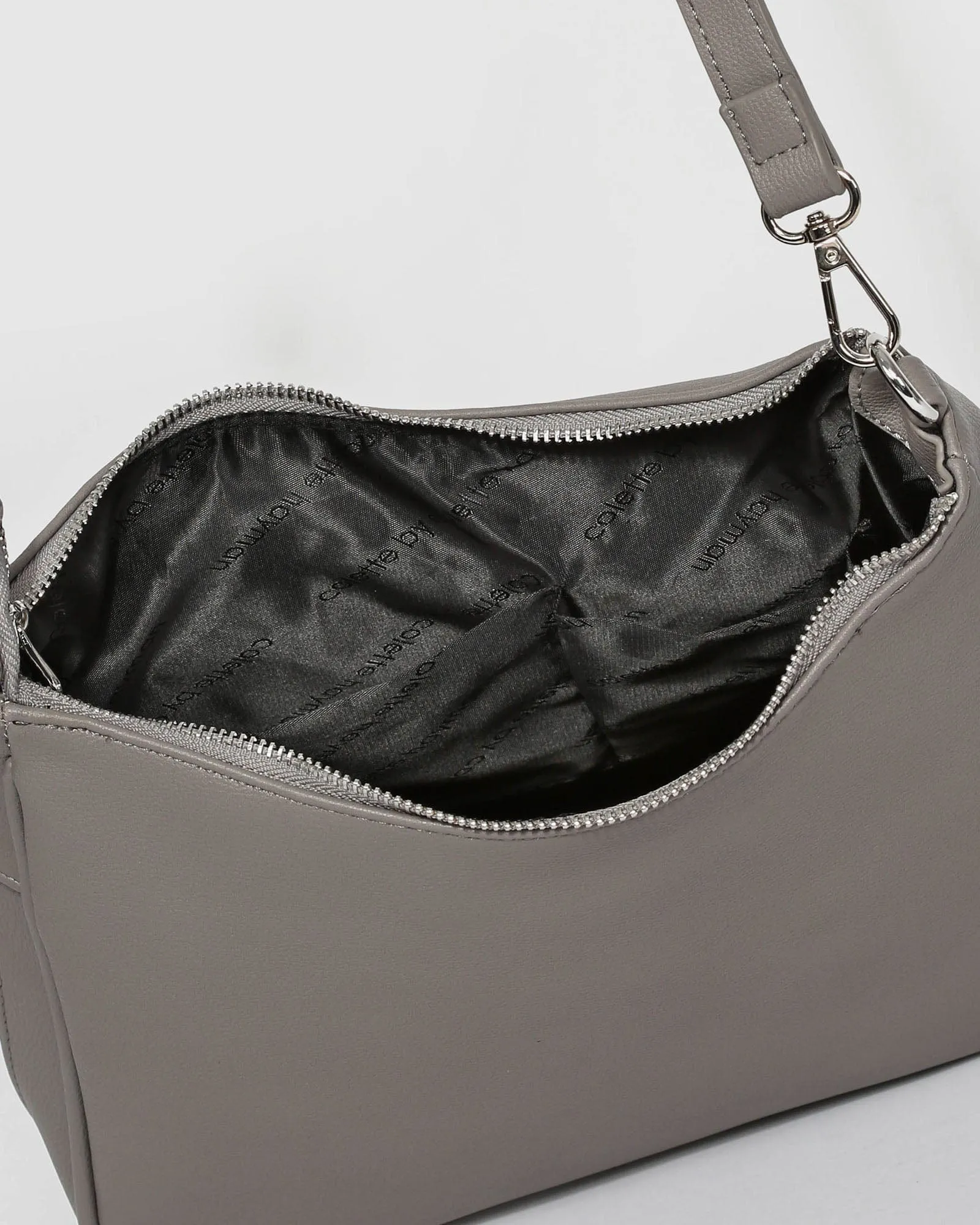 Grey Gina Zip Crossbody Bag