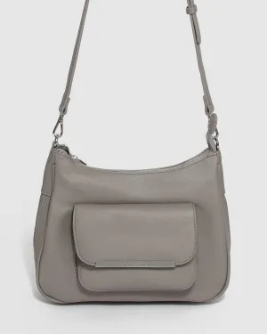 Grey Gina Zip Crossbody Bag