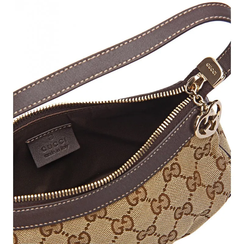 Gucci Beige & ebony GG canvas heart G bag
