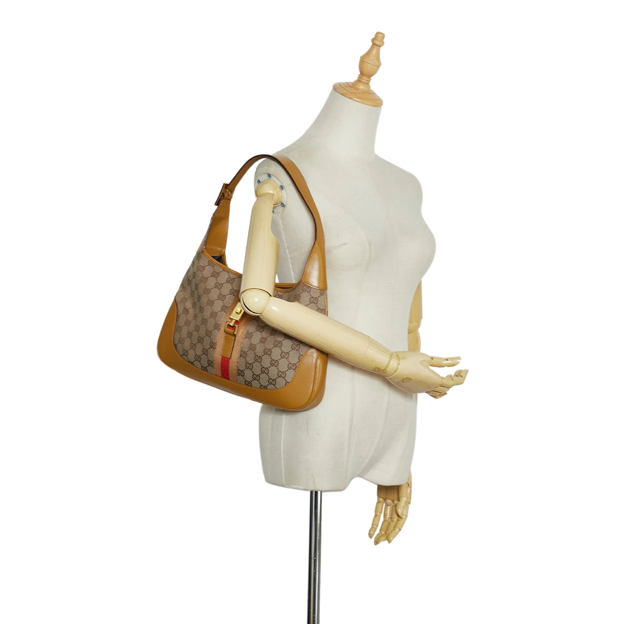 Gucci Jackie Shoulder Bag Brown GG Canvas