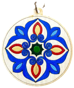 Hand-Painted Wooden Ornaments "Star Series"