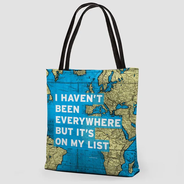 I Haven't Been - World Map - Tote Bag