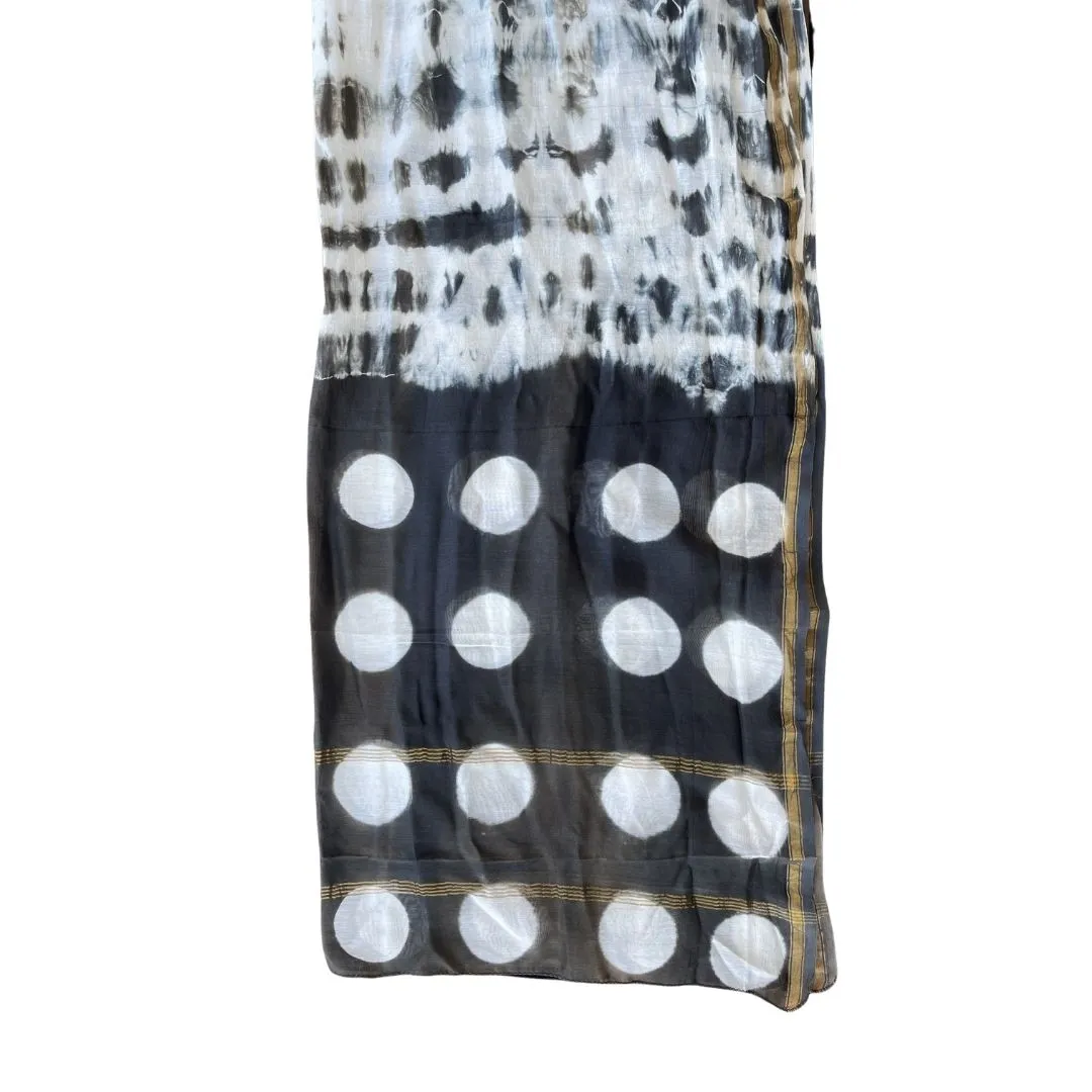 Indian Handmade Dot Chanderi Vintage Silk Boho Scarf Stole