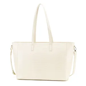 Ivory Crocodile Michelle Work Purse by Viv &  Lou