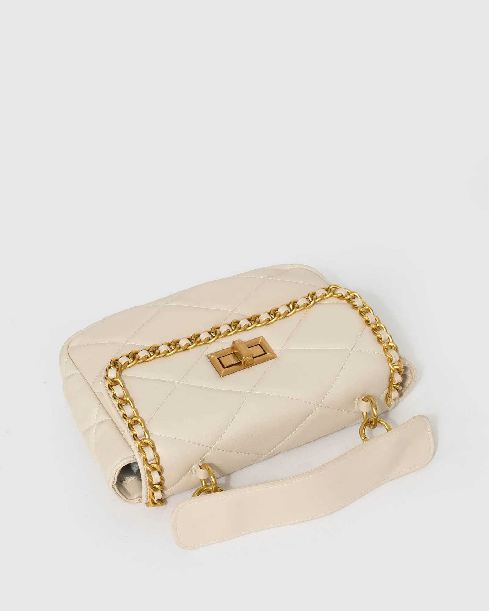 Ivory Yolanda Quilted Crossbody Bag