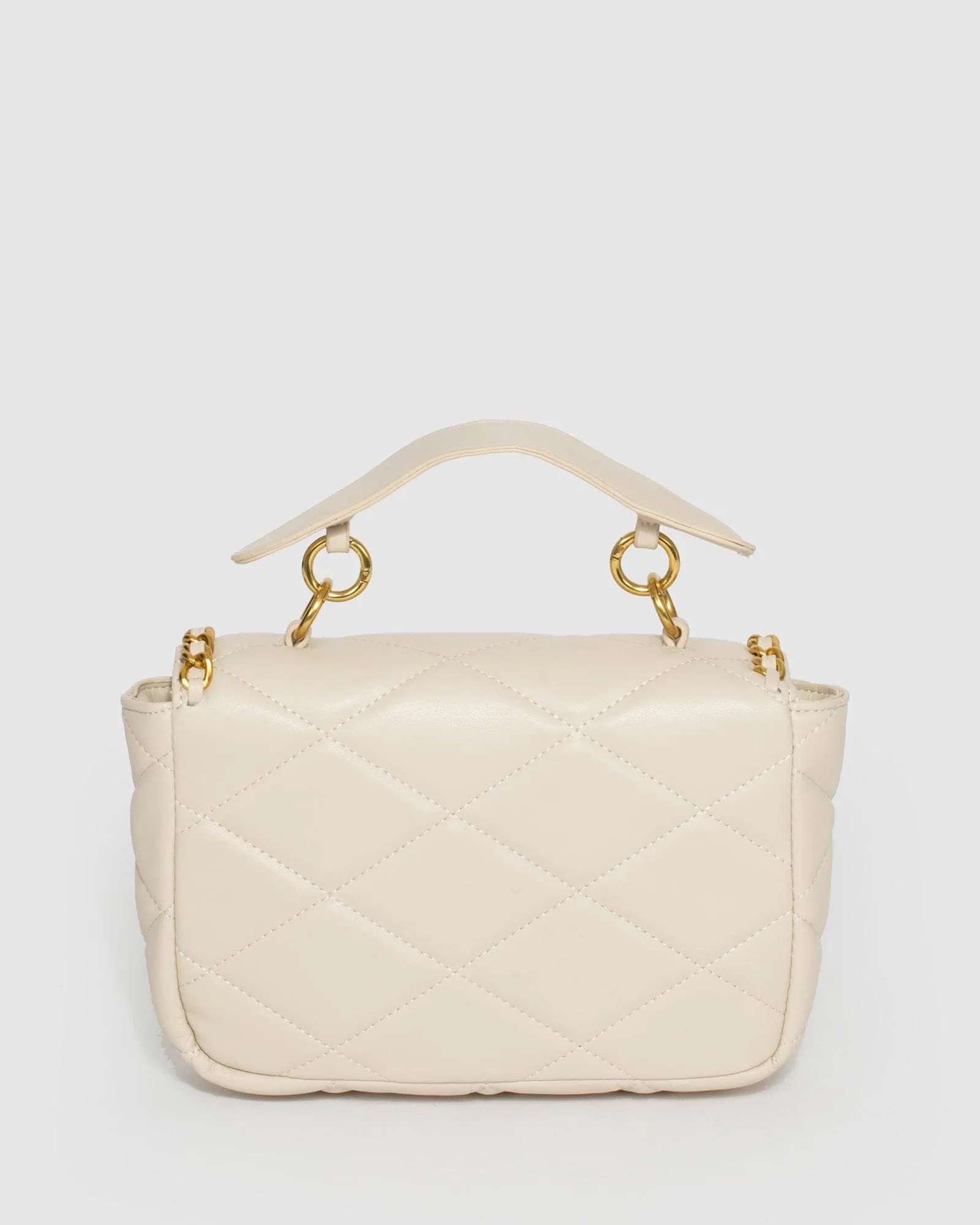 Ivory Yolanda Quilted Crossbody Bag