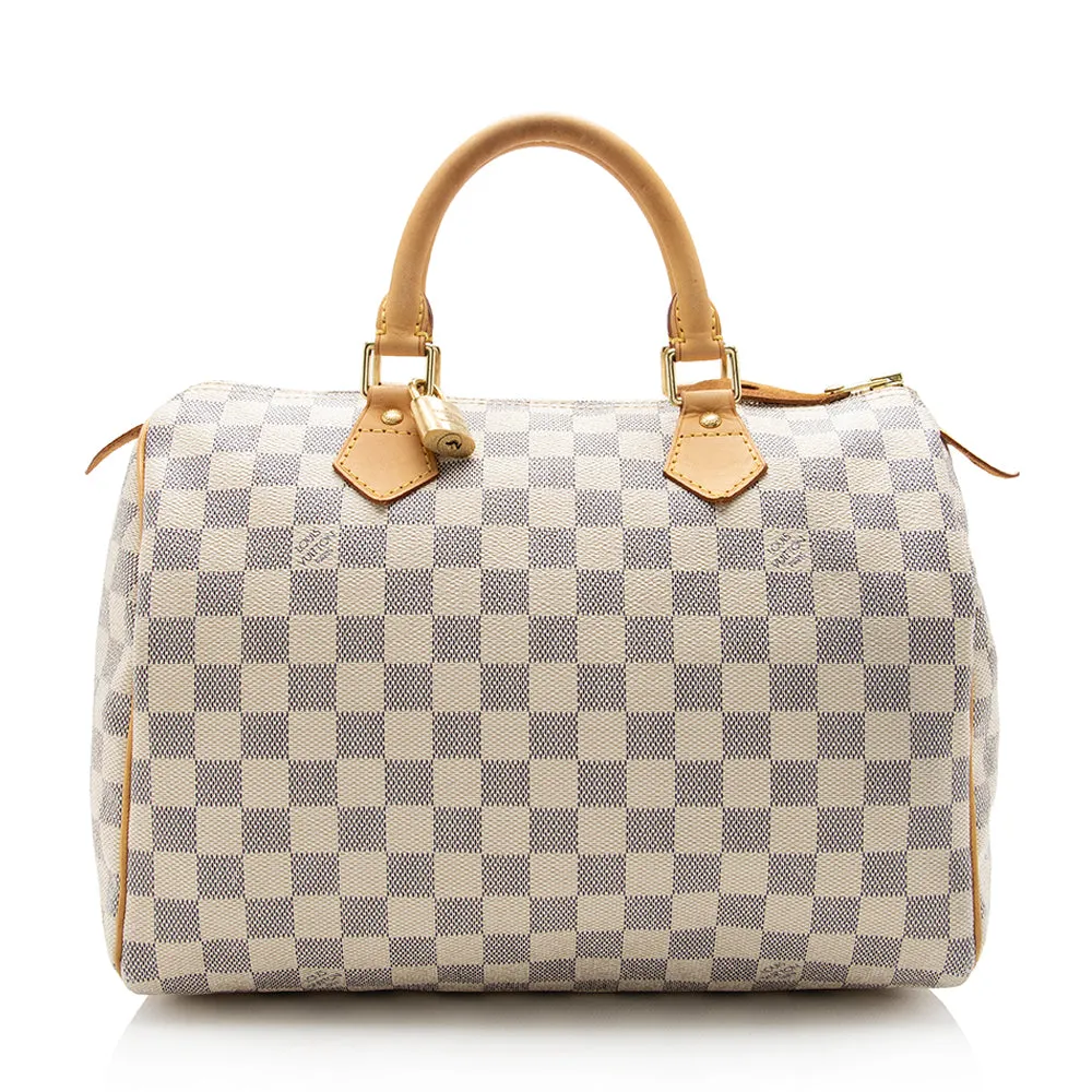 Louis Vuitton Damier Azur Speedy 30 Satchel (SHF-15538)