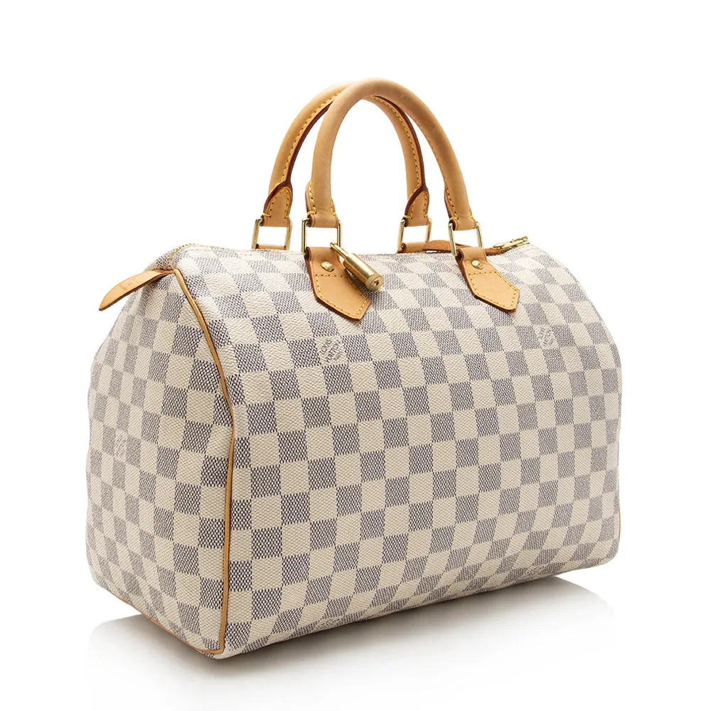 Louis Vuitton Damier Azur Speedy 30 Satchel (SHF-15538)