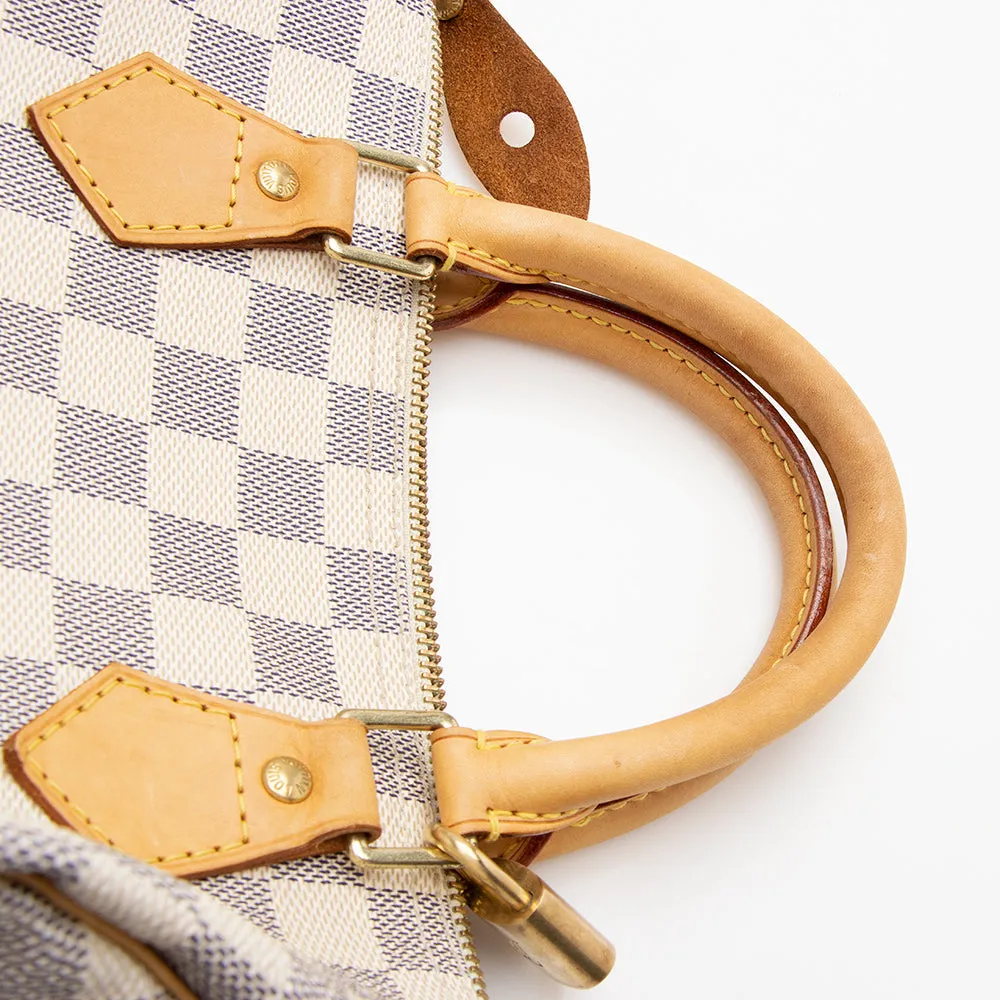 Louis Vuitton Damier Azur Speedy 30 Satchel (SHF-15538)