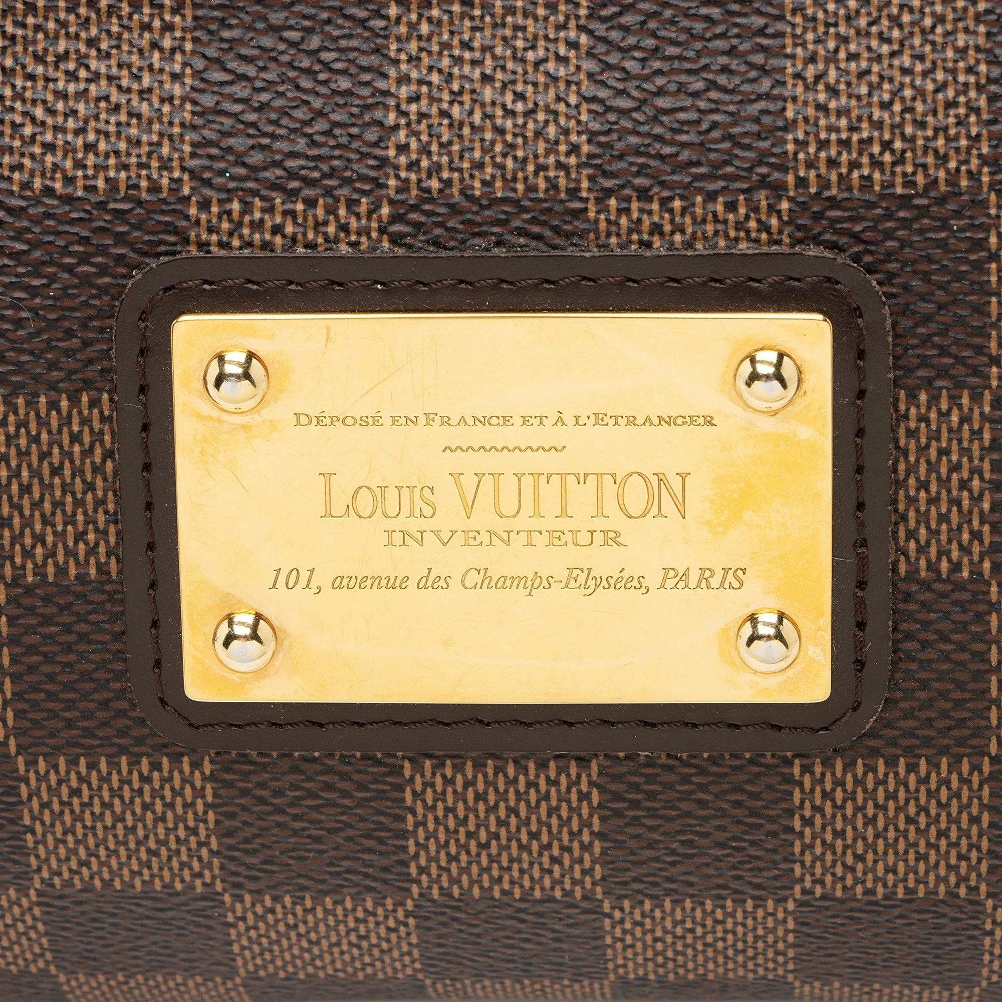 Louis Vuitton Damier Ebene Eva Clutch (SHF-22505)