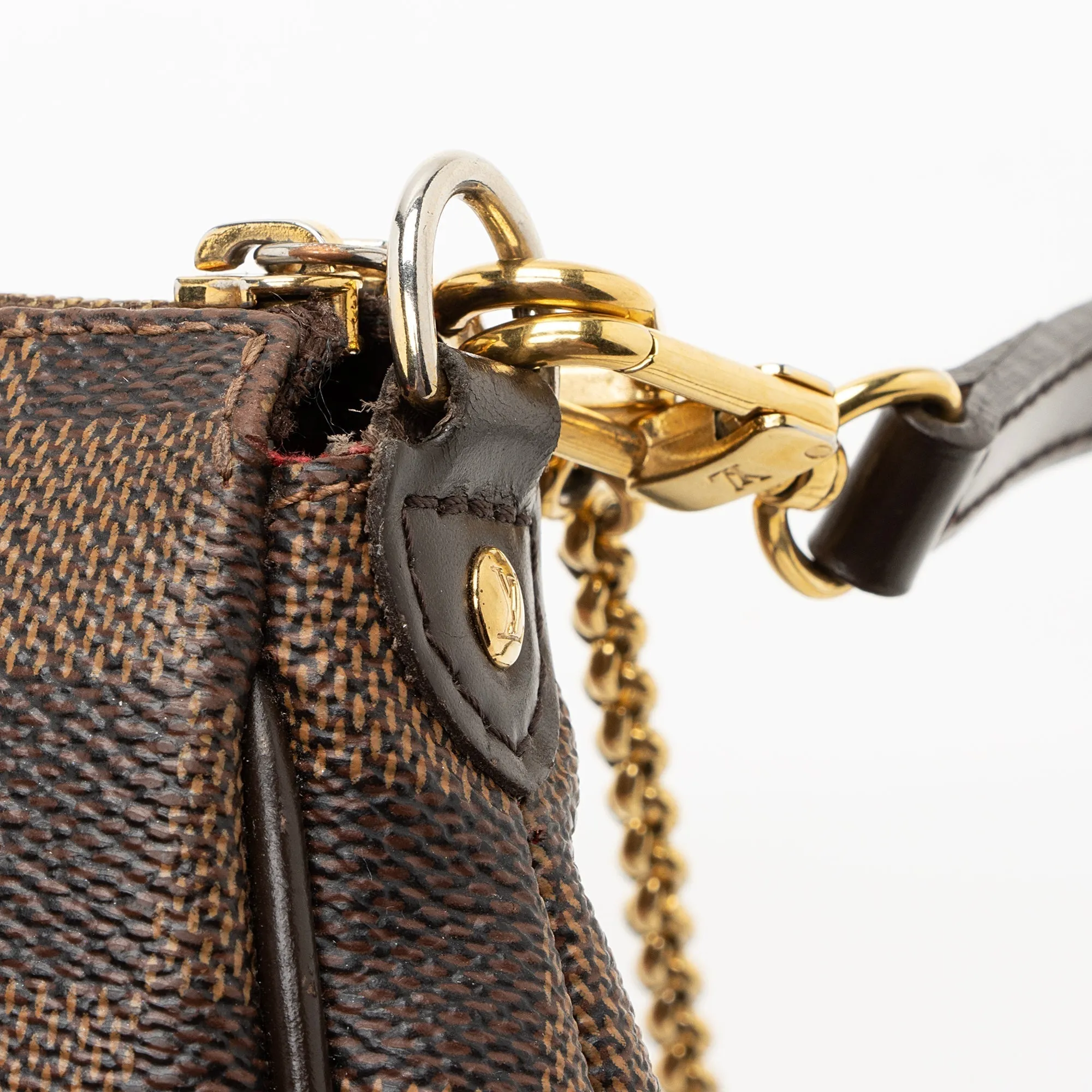 Louis Vuitton Damier Ebene Eva Clutch (SHF-22505)