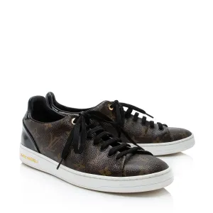 Louis Vuitton Monogram Canvas Patent Leather Front Row Sneakers - Size 8.5 / 38.5 (SHF-xaOyH3)