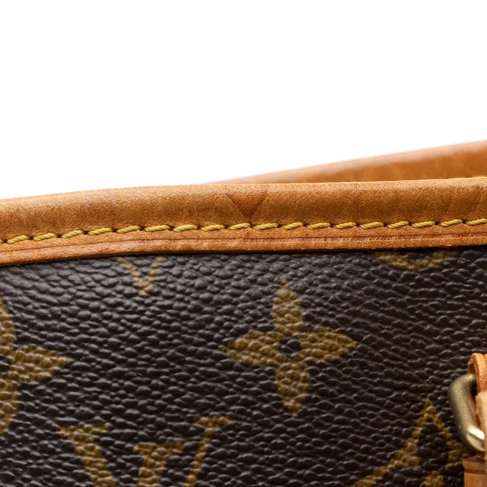 Louis Vuitton Monogram Canvas Petit Bucket Tote (SHF-21305)