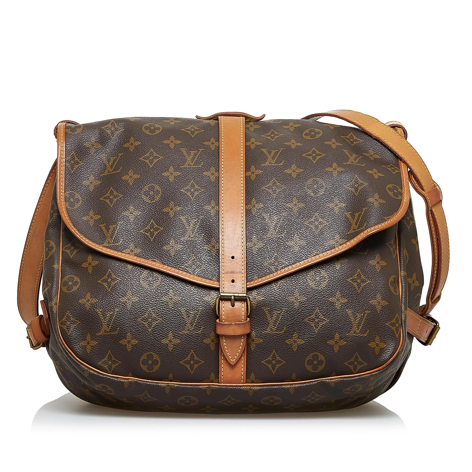 Louis Vuitton Monogram Saumur 35 (SHG-Hp526P)