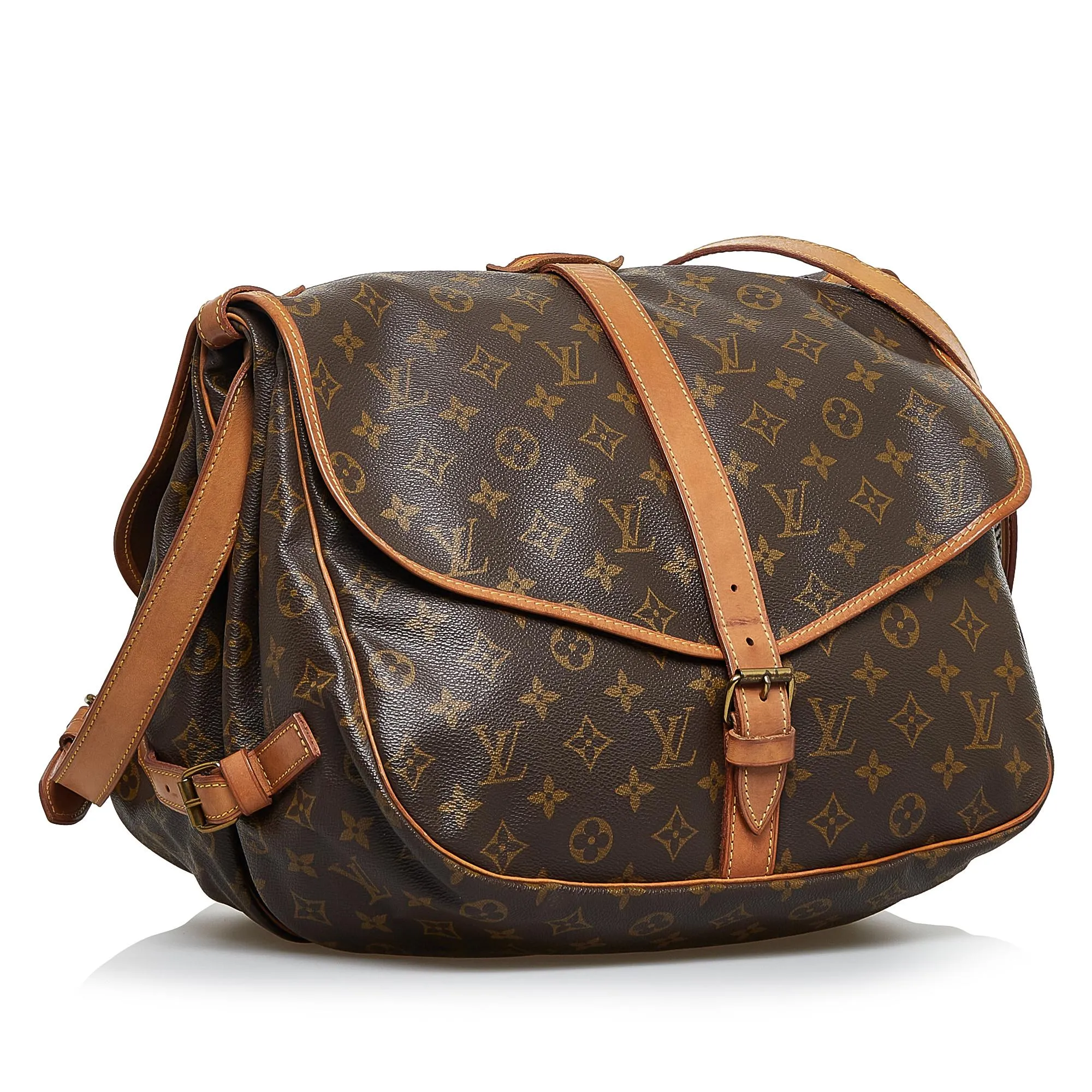 Louis Vuitton Monogram Saumur 35 (SHG-Hp526P)