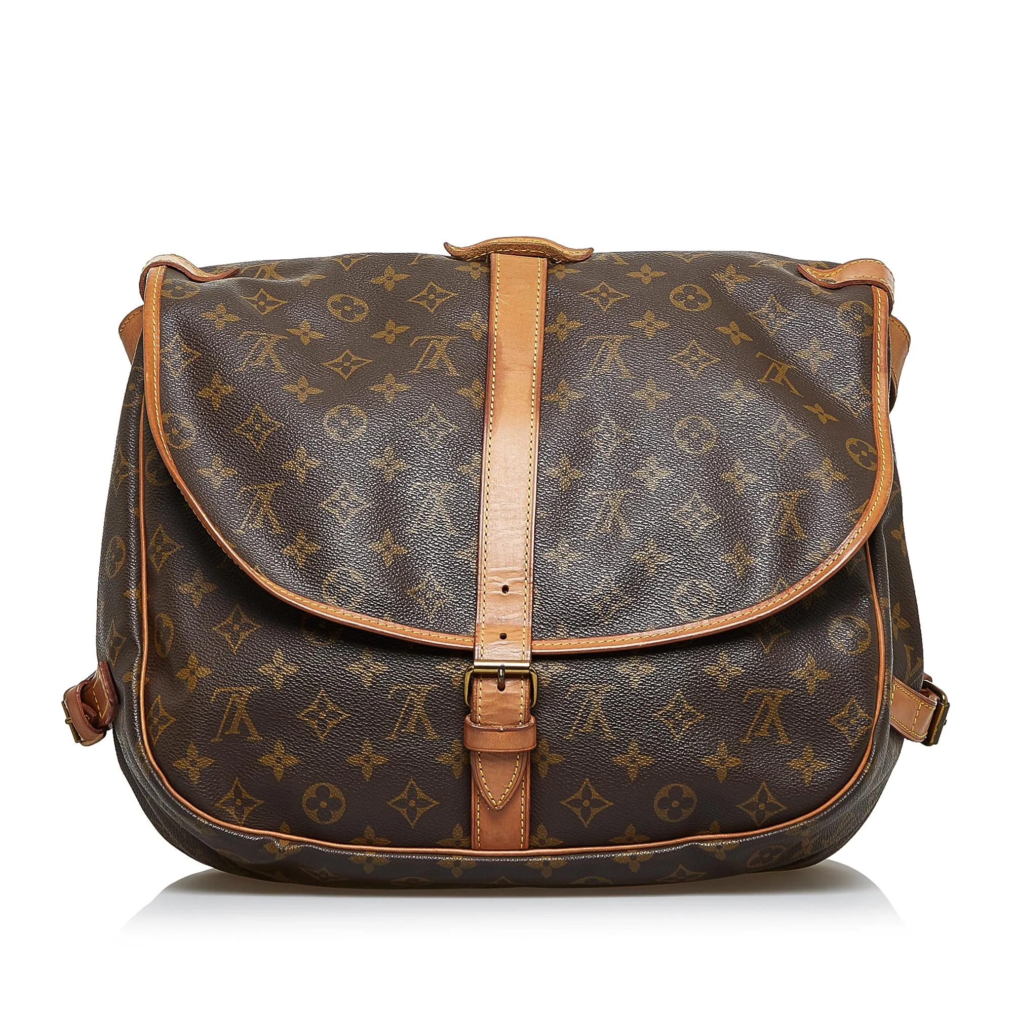 Louis Vuitton Monogram Saumur 35 (SHG-Hp526P)