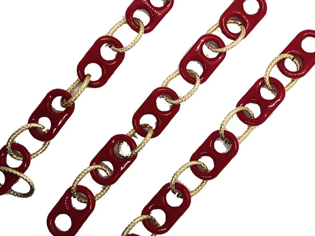 Maroon Golden Mask Chain