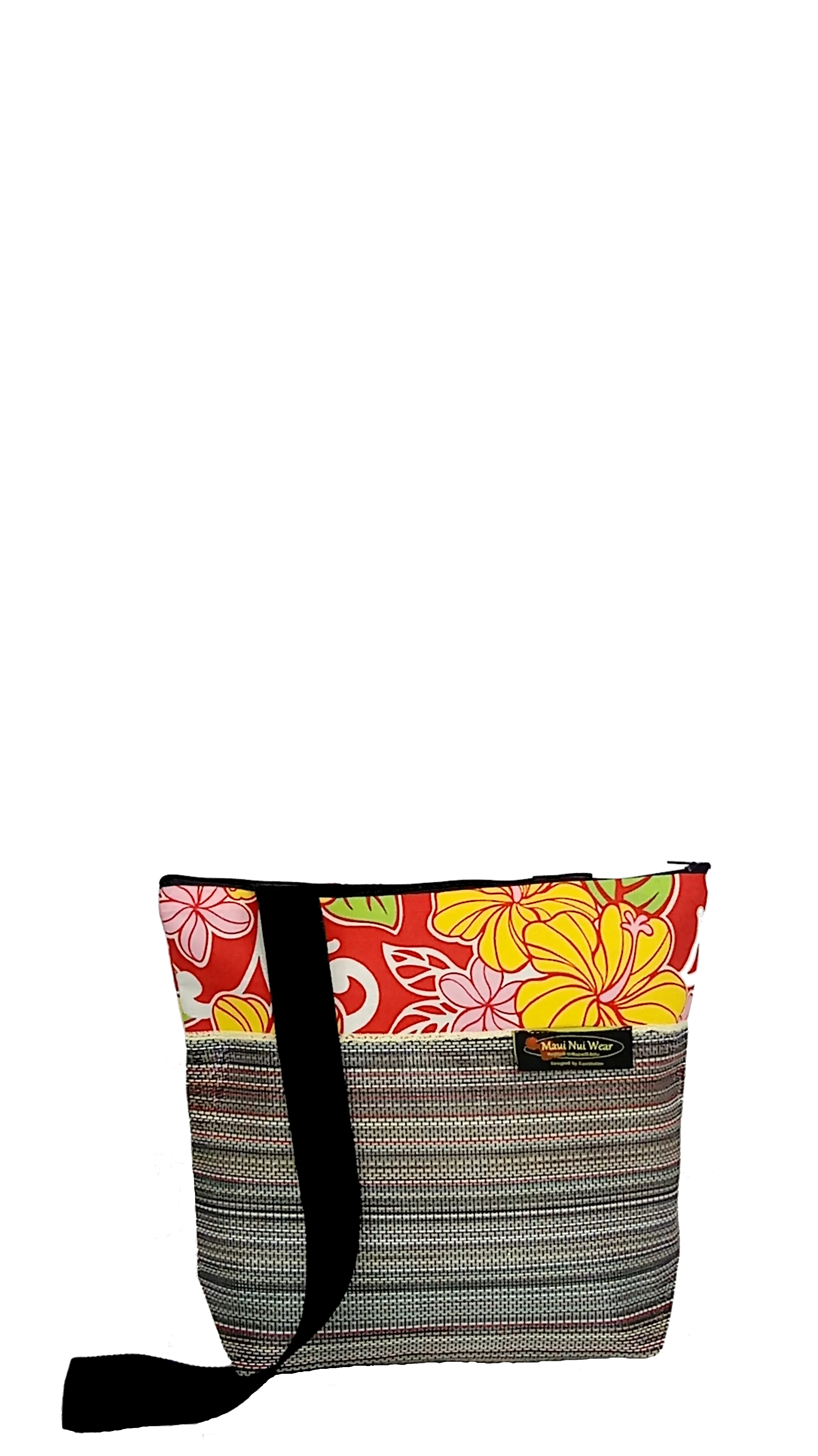 Med Mesh Tote Bag Floral `Ula`ula Long Strap