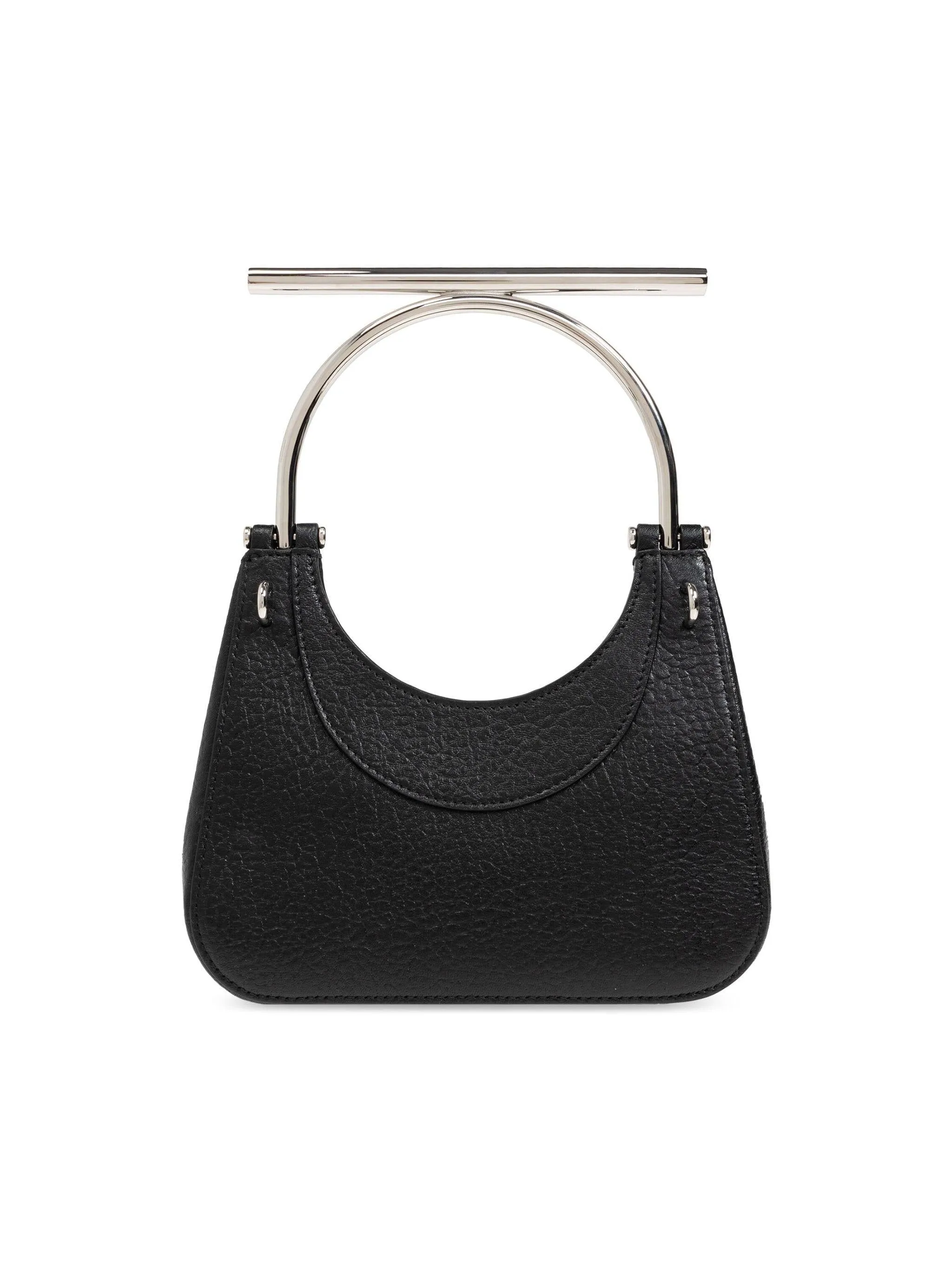 Mini T-bar Black Leather Bag