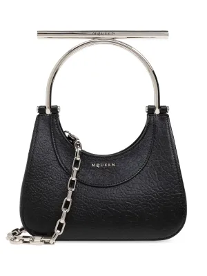Mini T-bar Black Leather Bag