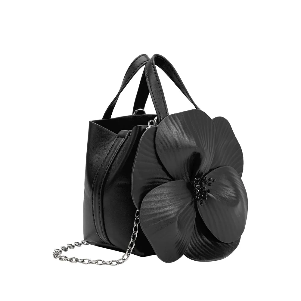 Monroe Black Flower Bag