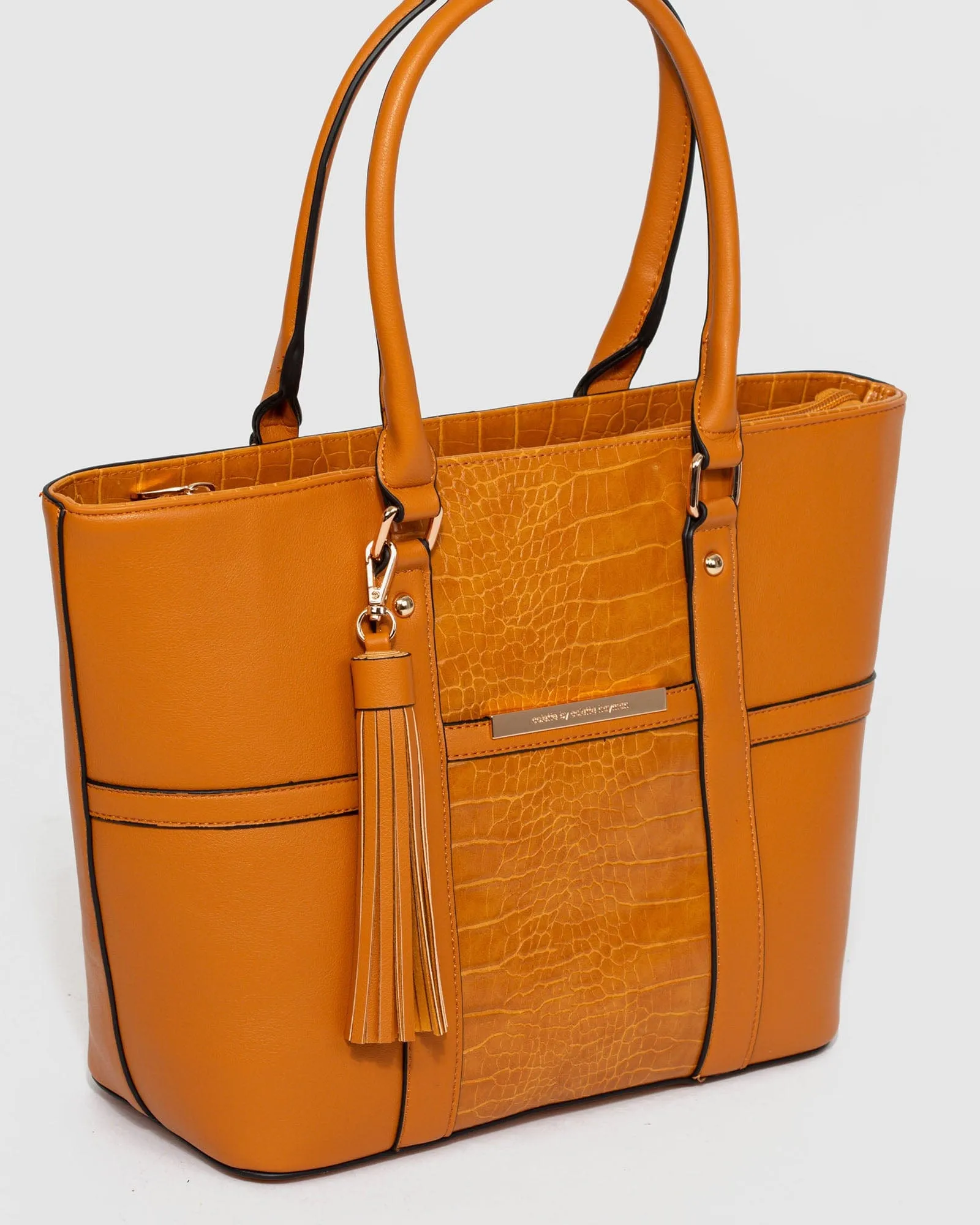Mustard Rabiah Tassel Tote Bag