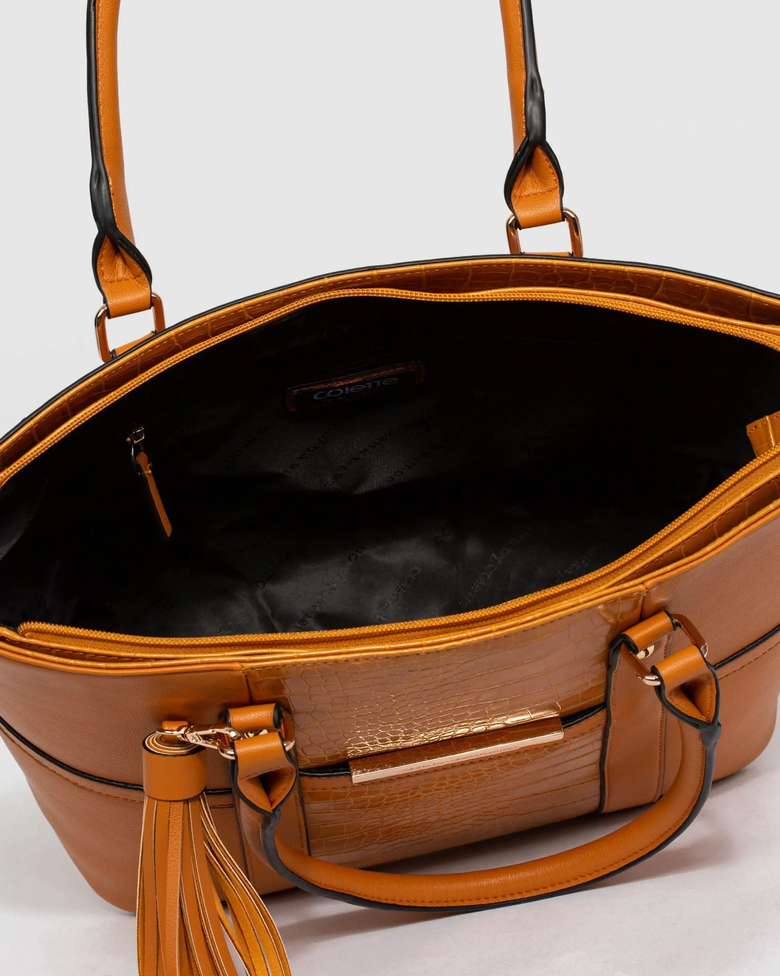 Mustard Rabiah Tassel Tote Bag