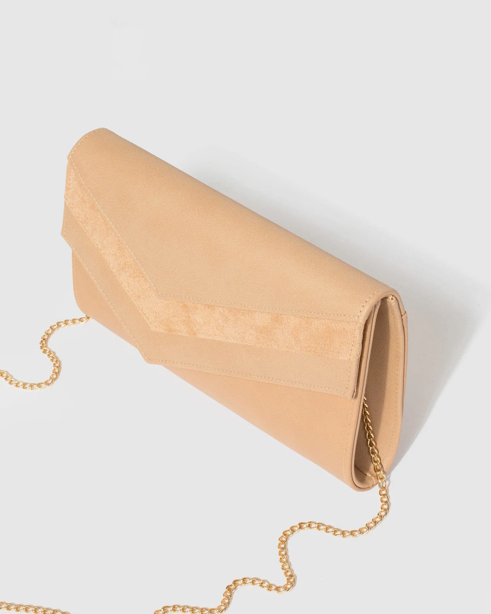 Natural Mila Arrow Clutch Bag