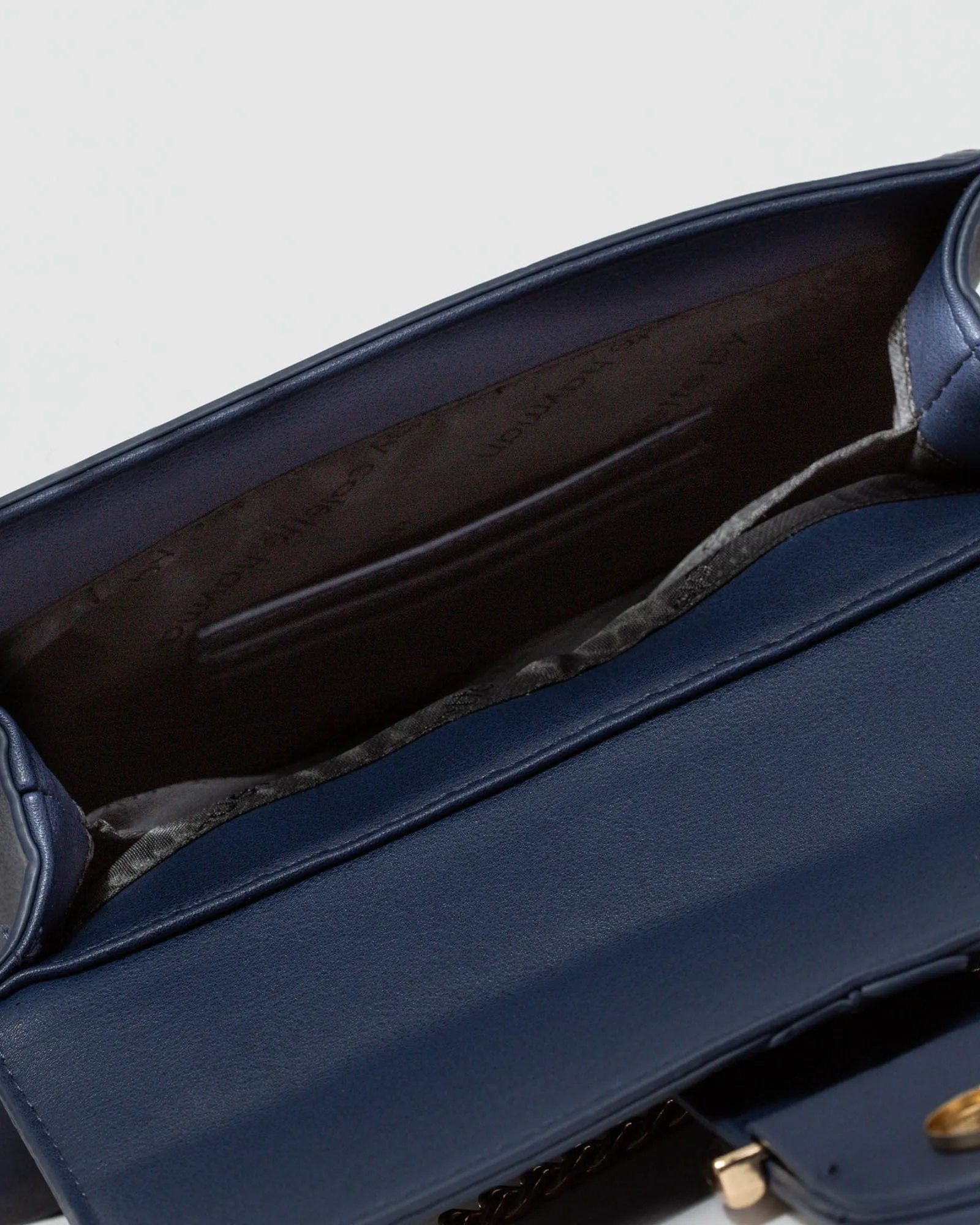 Navy Blue Small Panel Crossbody Bag