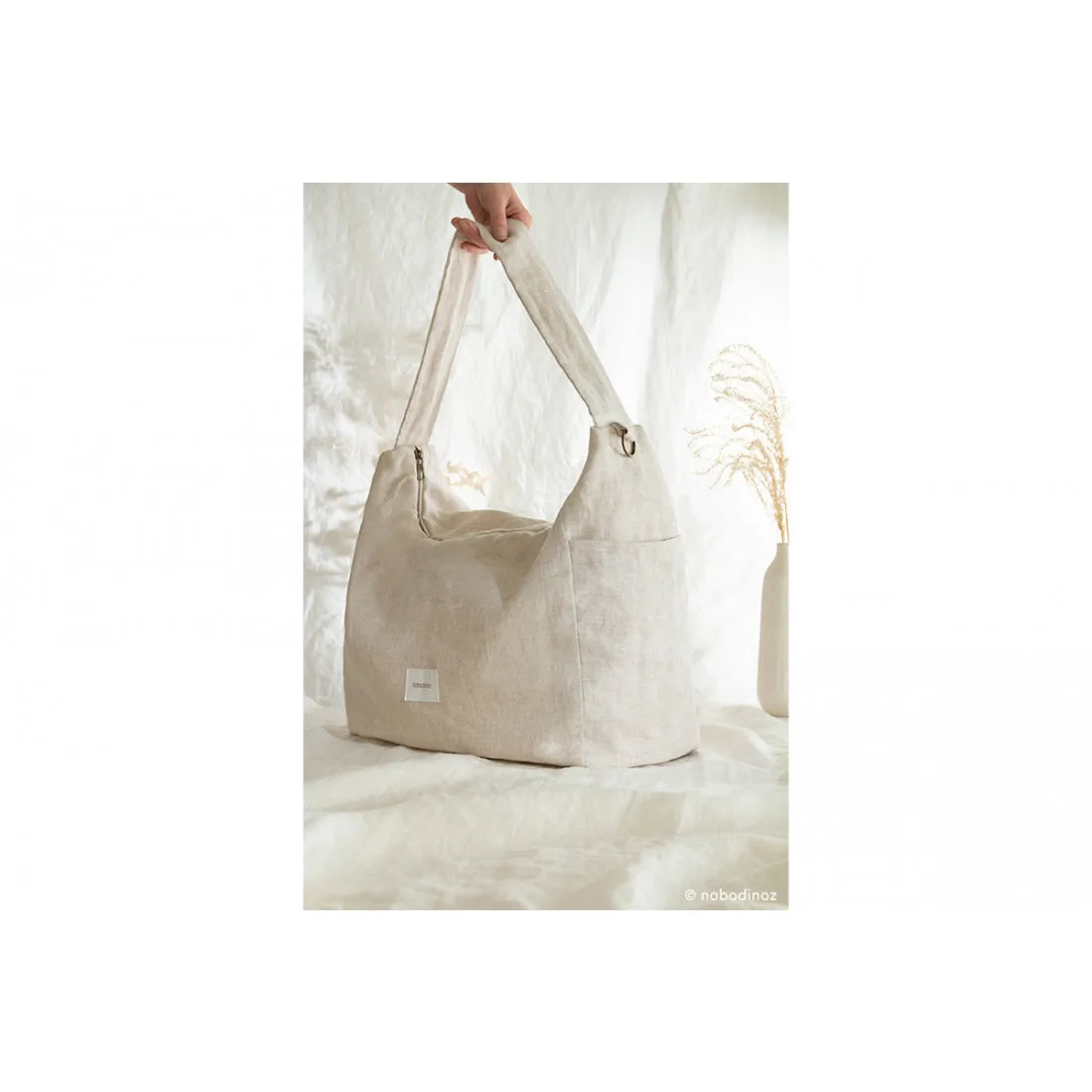 nobodinoz Lin Français Stroller Bag Greige