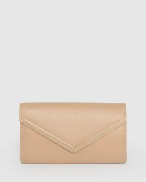 Nude Cindy Evening Clutch Bag