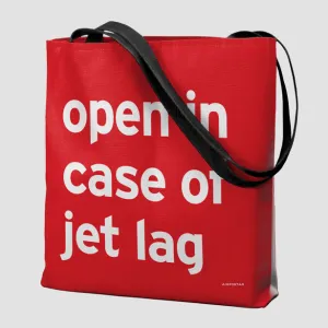 Open In Case Of Jet Lag - Tote Bag