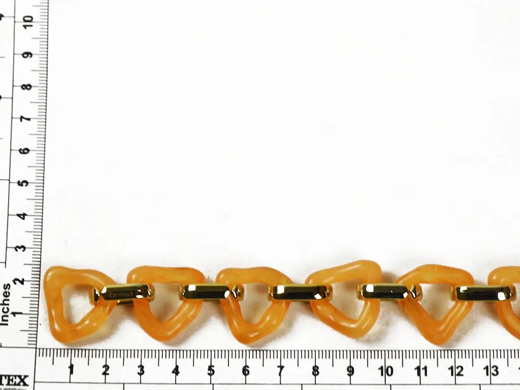 Orange Dual Shade Triangular Acrylic Chains