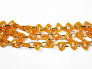 Orange Dual Shade Triangular Acrylic Chains