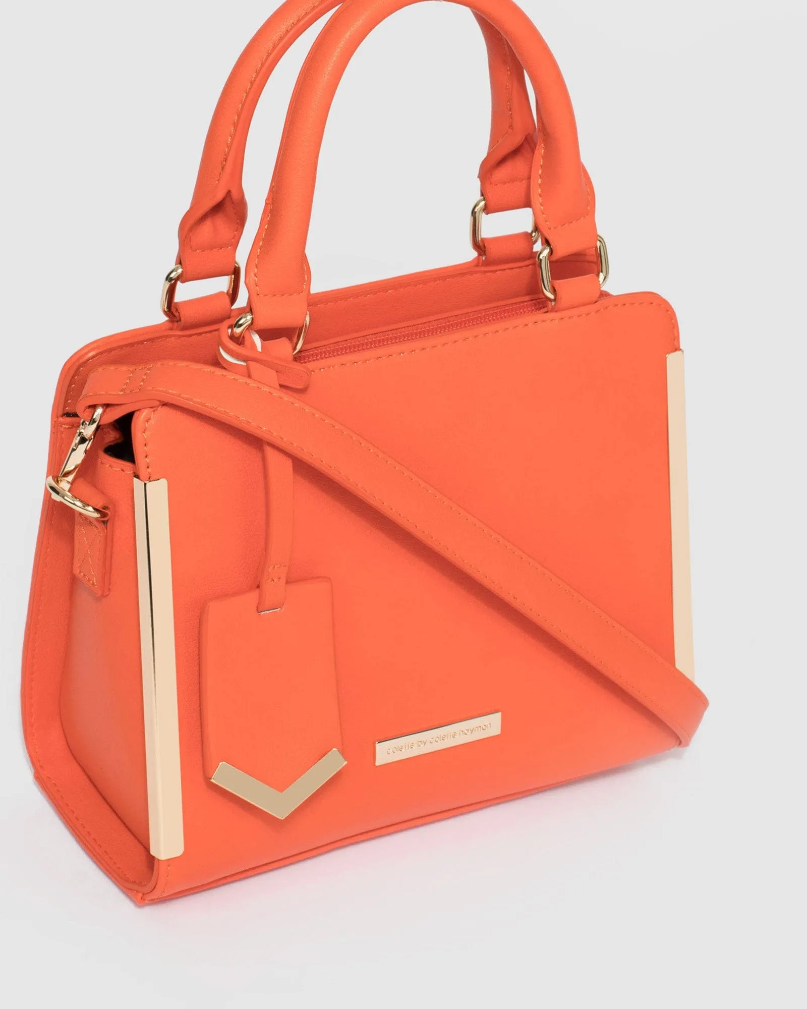 Orange Sia Mini Tag Tote Bag