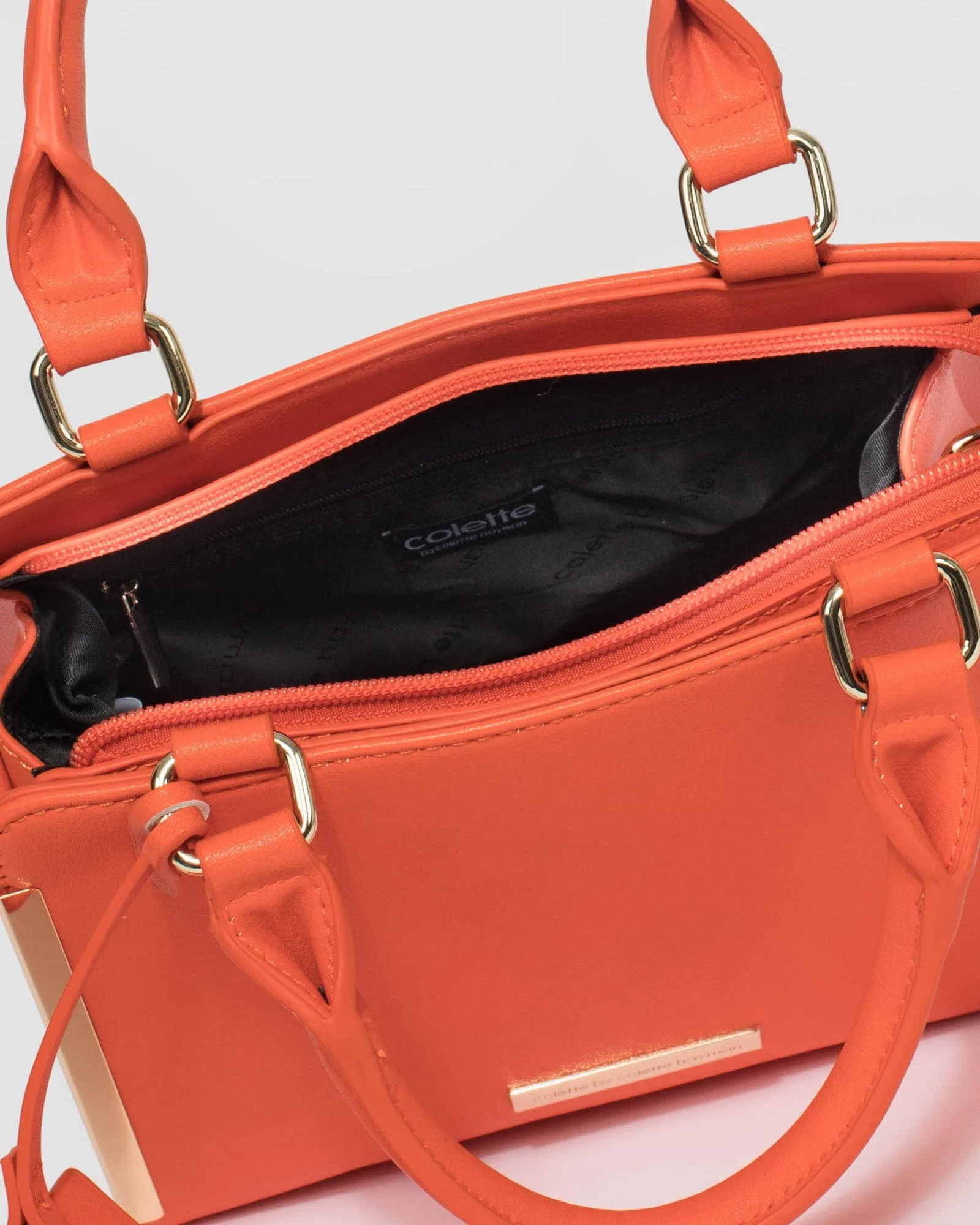 Orange Sia Mini Tag Tote Bag