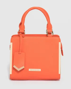 Orange Sia Mini Tag Tote Bag