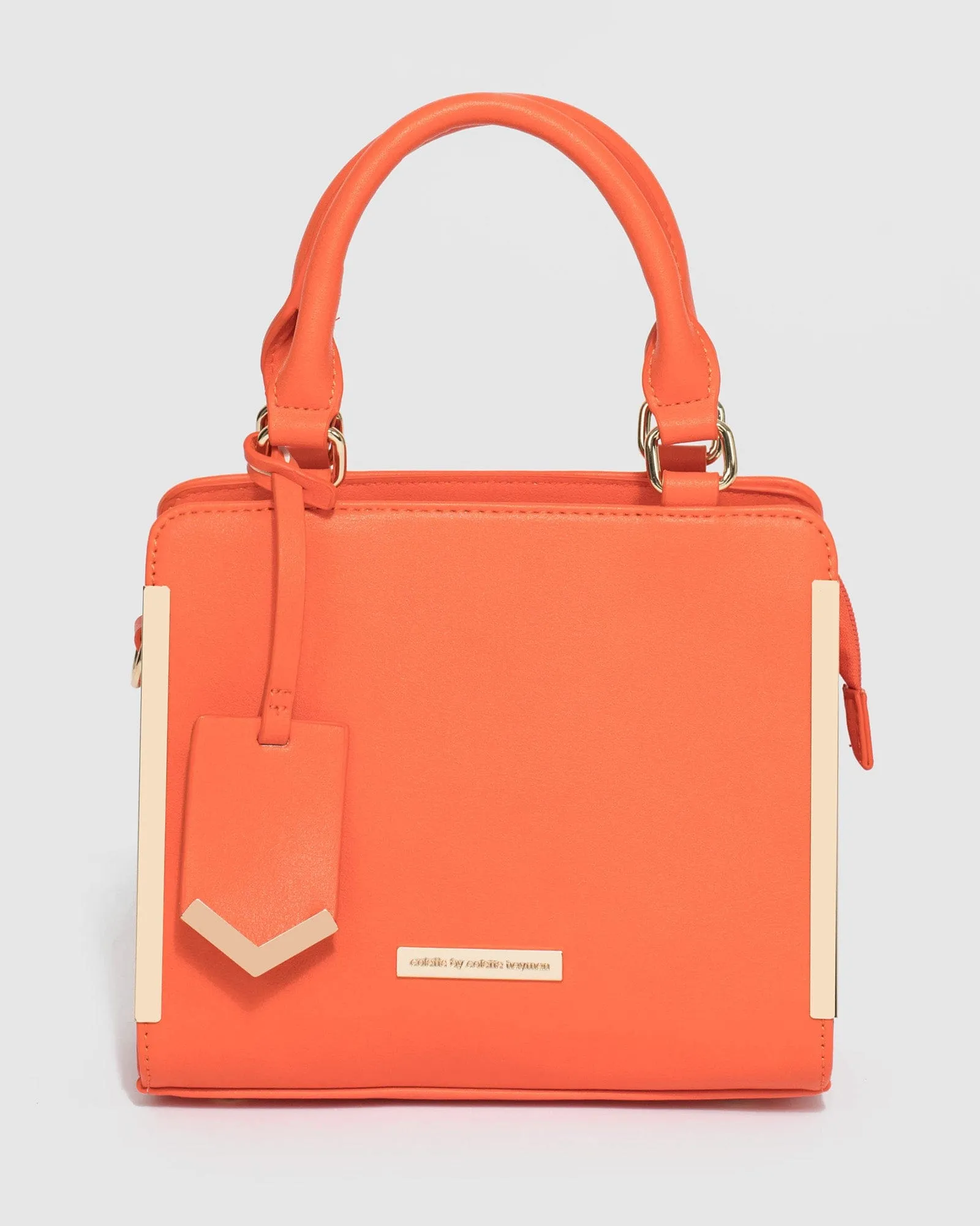 Orange Sia Mini Tag Tote Bag