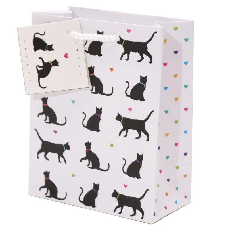 Pack of 6 - I Love My Cat Design Party Gift Bags 14 x 6 x 11cm (Pk6)