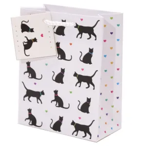 Pack of 6 - I Love My Cat Design Party Gift Bags 14 x 6 x 11cm (Pk6)