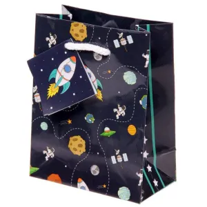 Pack of 6 - Rocket and Planet Party Gift Bags 14 x 6 x 11cm (Pk6)