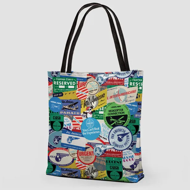 Pan Am Stickers - Tote Bag