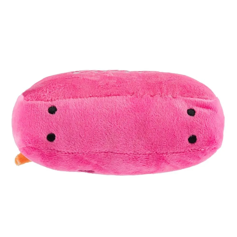 pink barkin bag with scarf toy