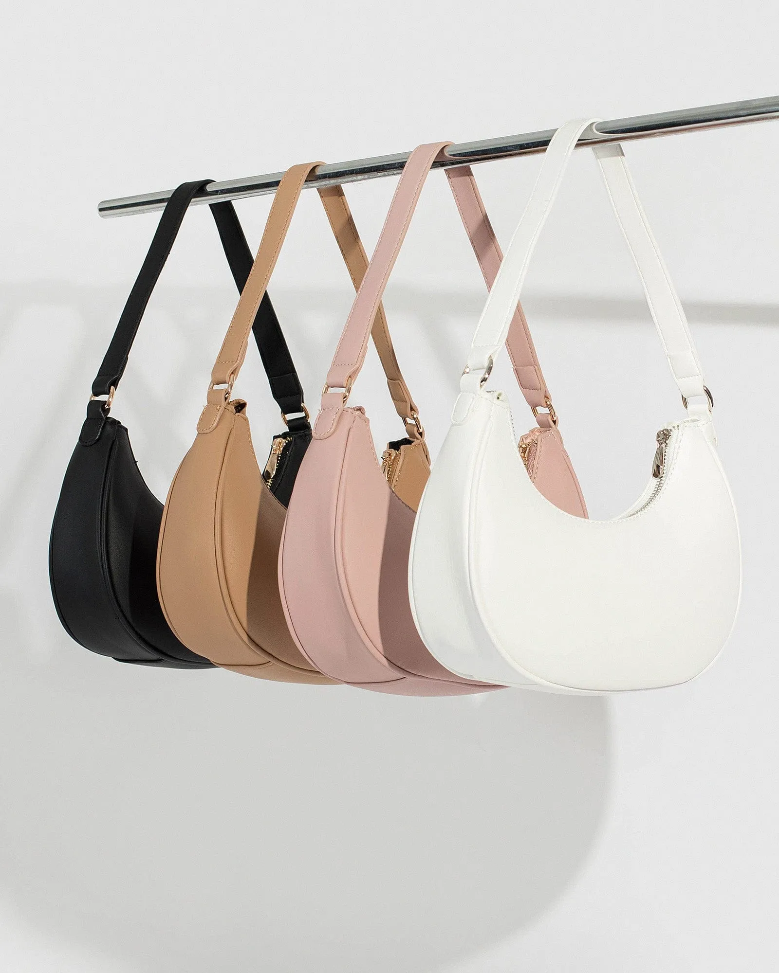 Pink Jasmin Crescent Bag